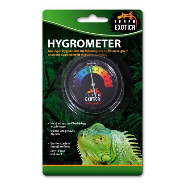 Analog – THERMOMETER und HYGROMETER, schwarz mit farbiger Skala